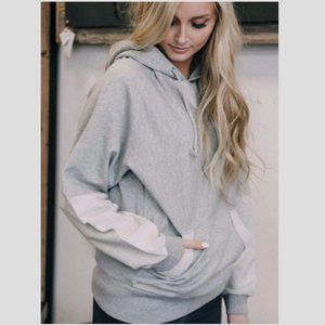 Free People Hawking Hooded Sweatshirt, Grey XS NWT